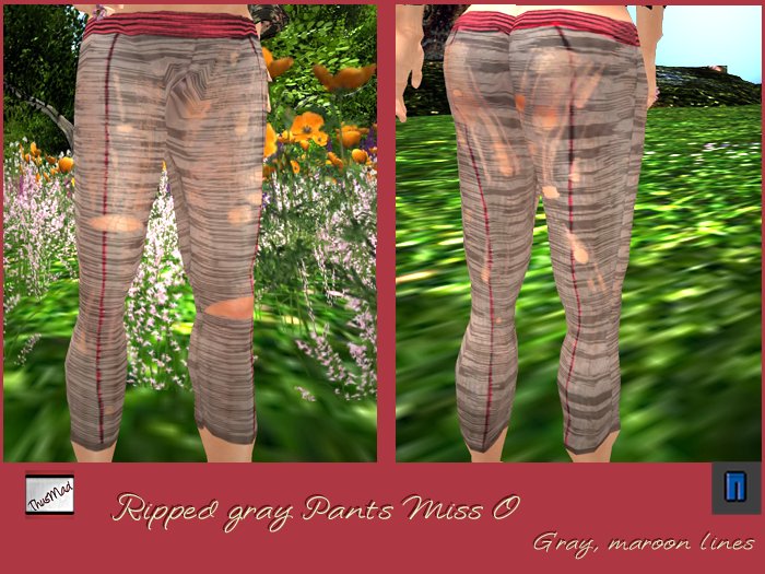 ThusMad:: Ripped Gray Pants Miss O