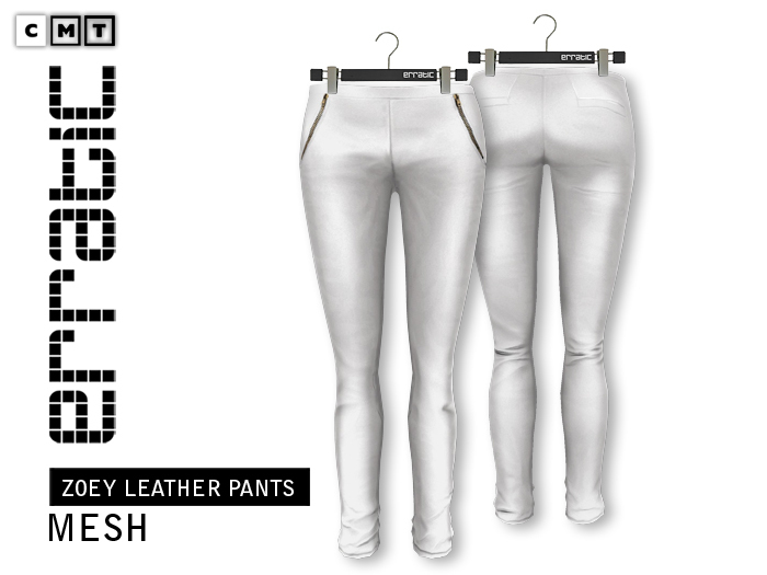 erratic / zoey - leather pants / white