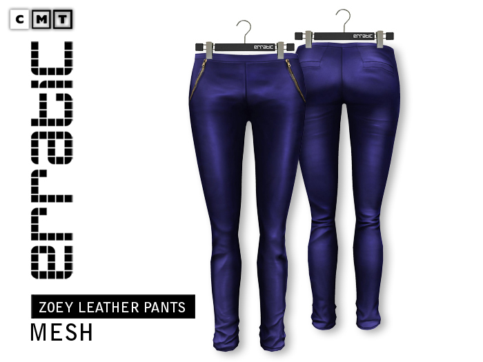 erratic / zoey - leather pants / blue