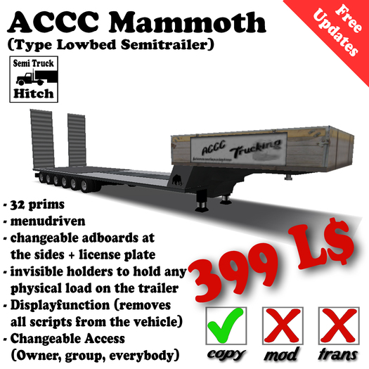ACCC Mammoth Lowbed Semitrailer