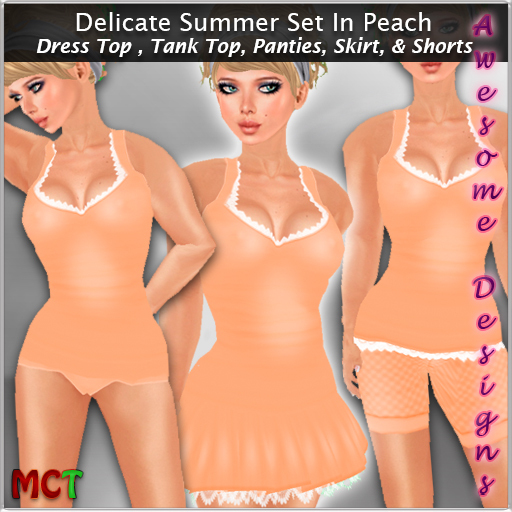 *Awesome Designs Delicate Summer Set In Peach