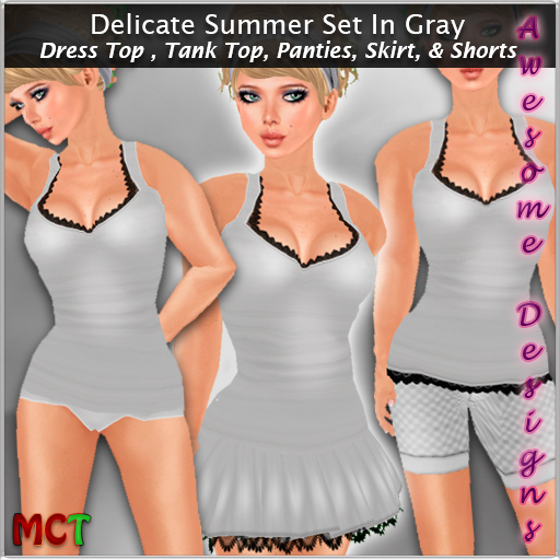 *Awesome Designs Delicate Summer Set In Gray