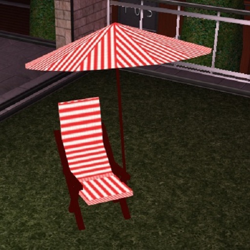 Second Life Marketplace Deck Chair with parasol