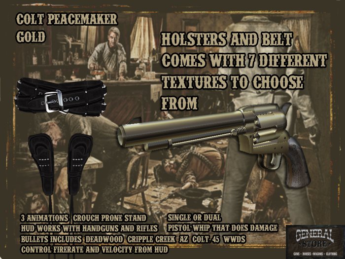 Colt PeaceMakers (Gold) Revolvers