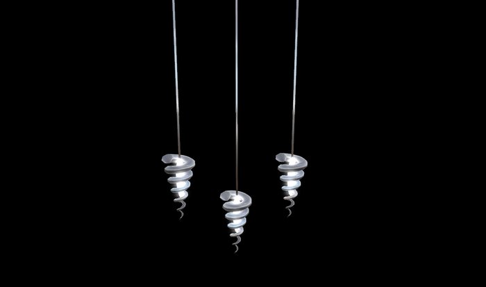 *JD*LAMP silver Spirals