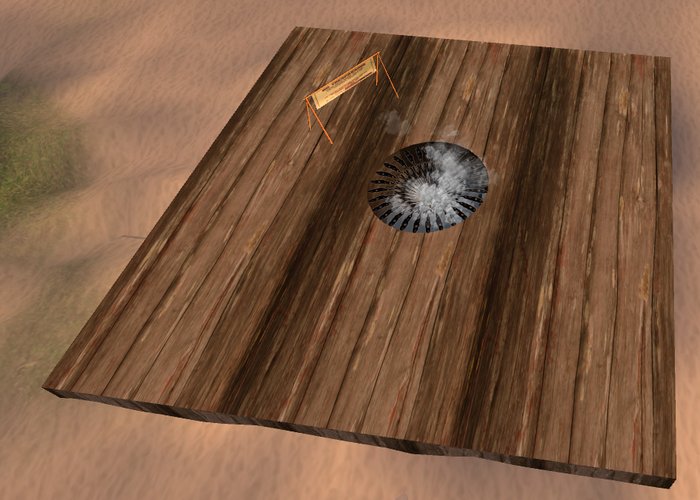 Trap: manhole cover hiding a trap