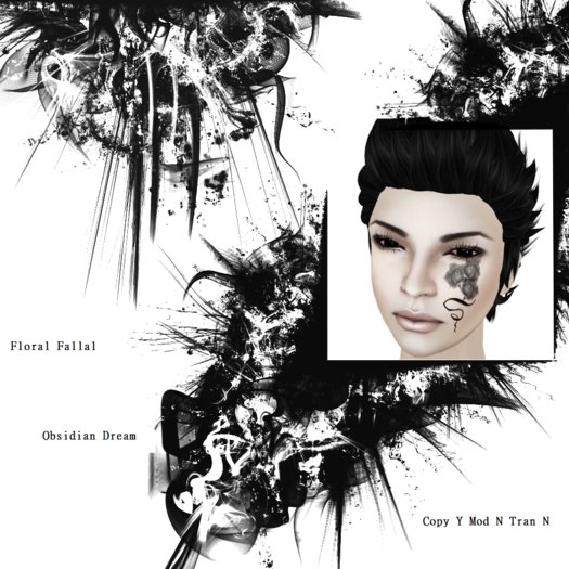 ~.:Asaria:.~ Floral Fallal Tattoo Black