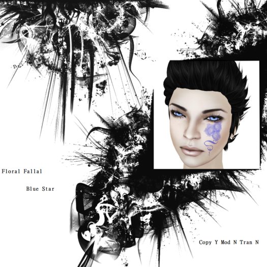 ~.:Asaria:.~ Floral Fallal Tattoo Blue