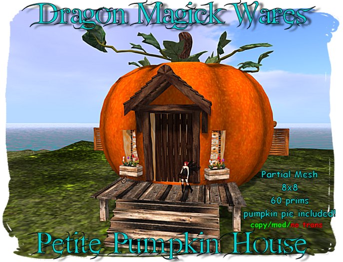 Dragon Magick Wares Petite Pumpkin House Halloween