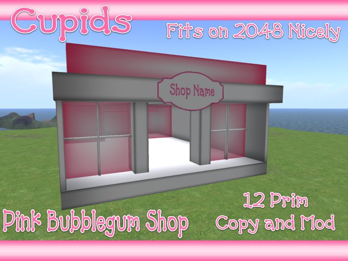 Pink BubbleGum 12 Prim Shop