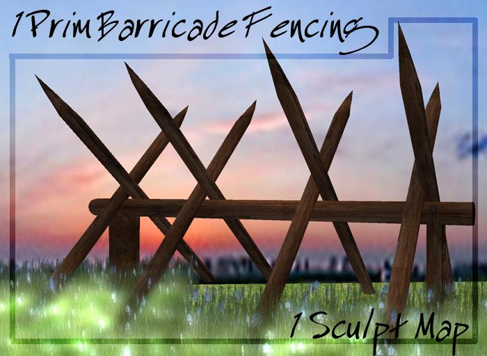 Barricade Fencing 1 Prim Sculpt Maps