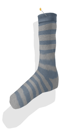 -Entente- Striped Sock - Slate & White