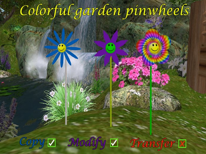 Smiley face garden pinwheels