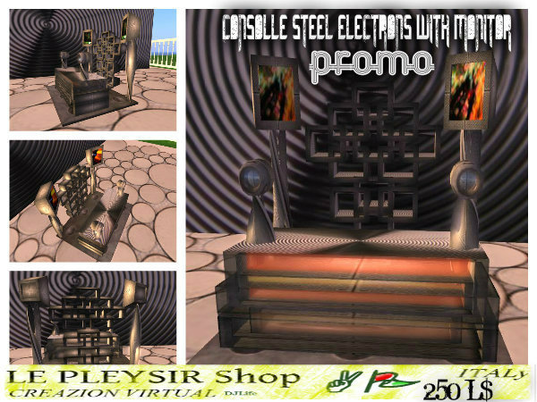 DJ booth STEEL ELECTRONS WITH MONITOR