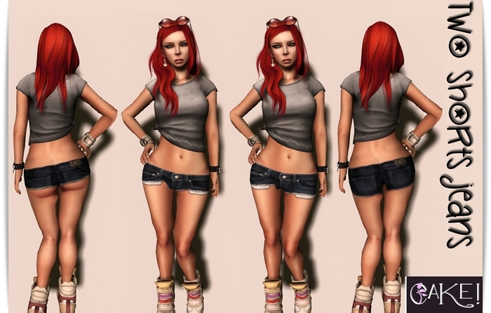[[>CaKe!<]] Jeans Shorts.two mode