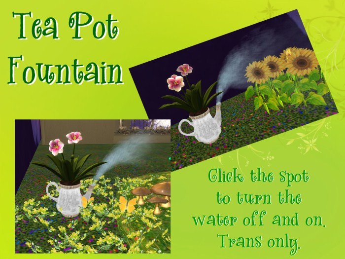 Tea Pot Flower Fountain
