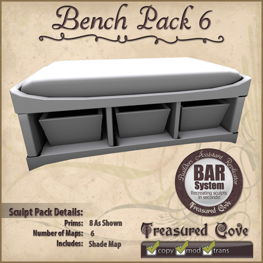 -TC- Bench Pack 6 Clearance Priced