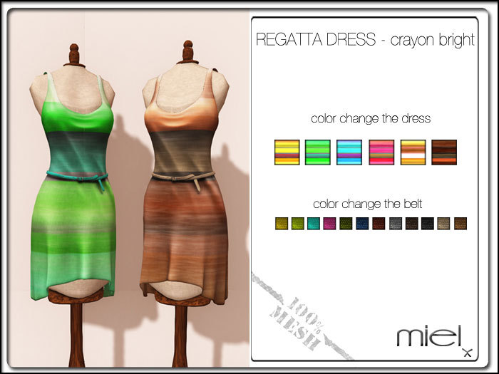 MIEL REGATTA DRESS - crayon bright (MESH)