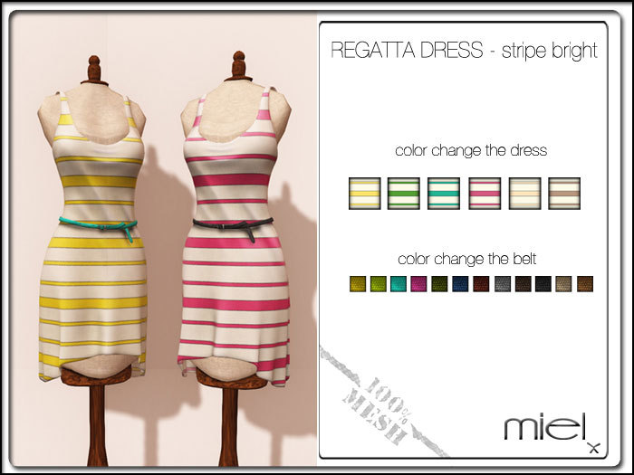 MIEL REGATTA DRESS - stripe bright (MESH)