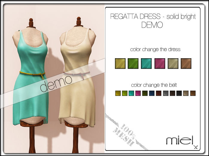 MIEL REGATTA DRESS DEMO - solid bright (MESH)