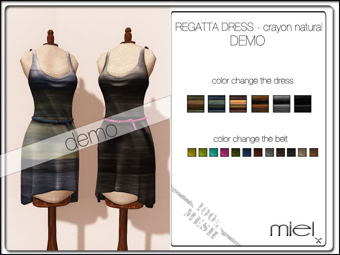 MIEL REGATTA DRESS DEMO - crayon natural  (MESH)