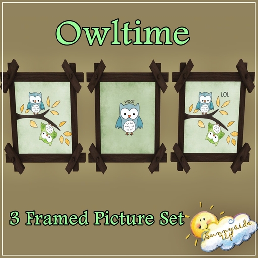 Sunnyside Up "Owltime" Picture Set