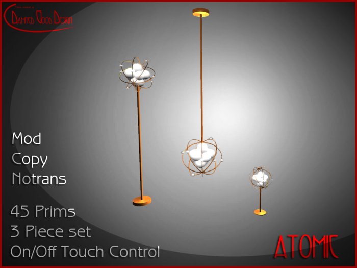 Damned Good Design: Atomic Lamp Set - copper