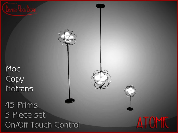 Damned Good Design: Atomic Lamp Set - black