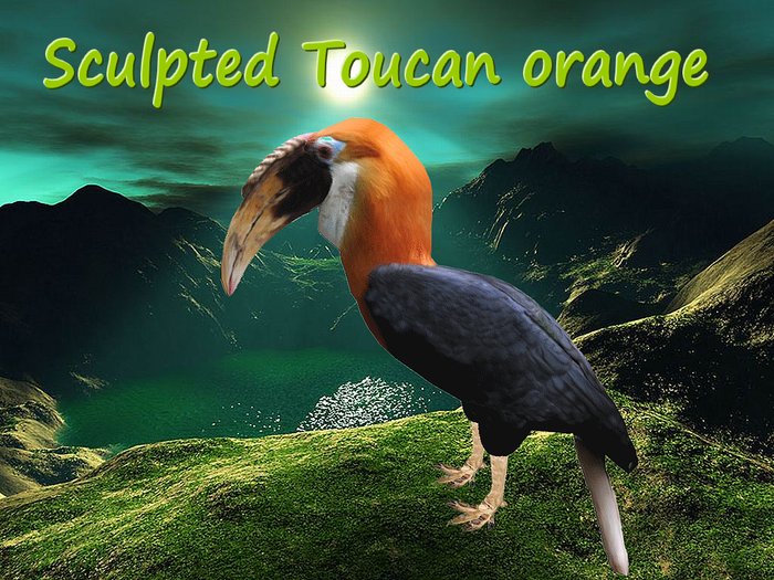 Sculpted Toucan orange