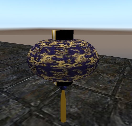 ::TheCandyShop:: Decor:: Lampoon: Gold and Blue Dragon Pattern