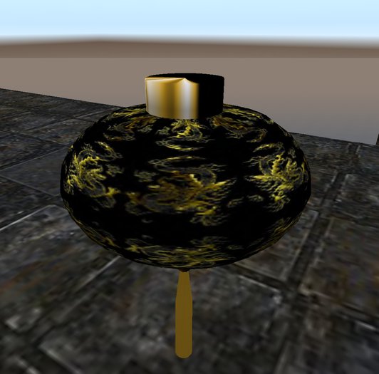 ::TheCandyShop:: Decor:: Lampoon:Gold and Black Dragon Pattern