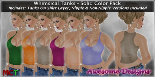 *Awesome Designs Whimsical Tanks - Solid Color Pack