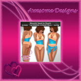 *Awesome Designs Moonlit Sand Swimsuit In Peach/Sky Blue