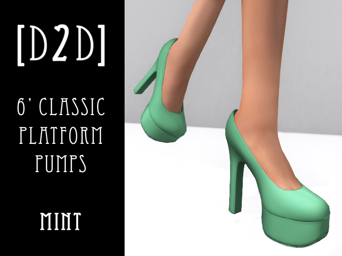 [D2D] 6' Classic Platform Pumps - Mint