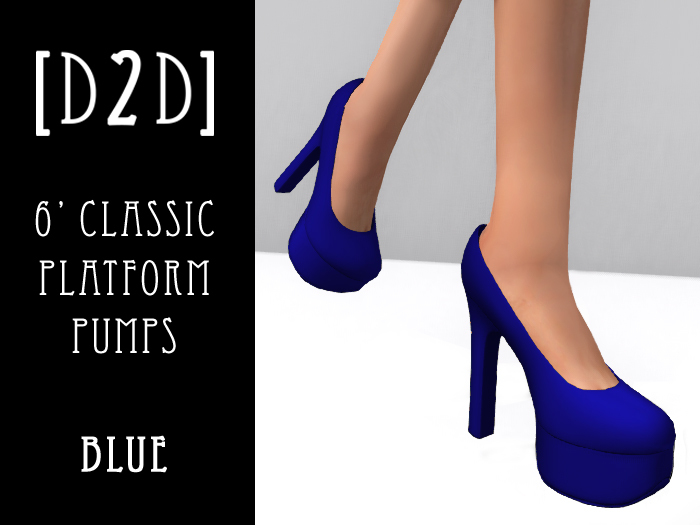 [D2D] 6' Classic Platform Pumps - Blue