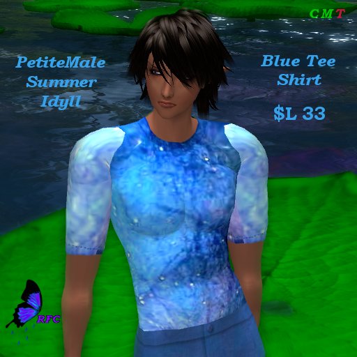 PetiteMale-Summer Idyll Tee-Blue