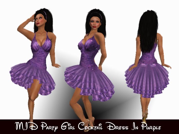 *MID* Party Girl In Purple Cocktail Dress