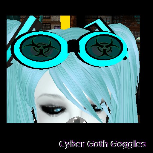 Cyber Goth Goggles-Teal-box