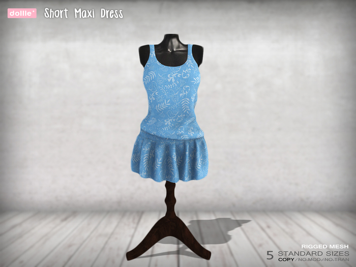 {dollle*} Short Maxi Dress - Blue