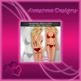 *Awesome Designs Sweetheart Bikini In Red