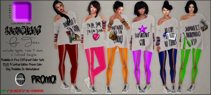 + [ l u x ] Luxuriant Girl Fun Tee. - Purple - { PROMO }