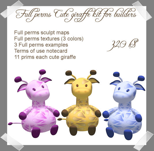 Full Perms Cute giraffe kit for builders
