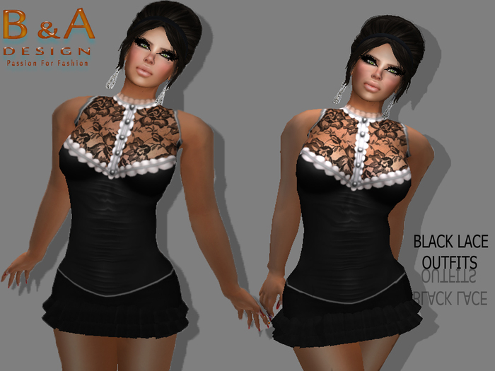Black  Lace Outfits B&A Design