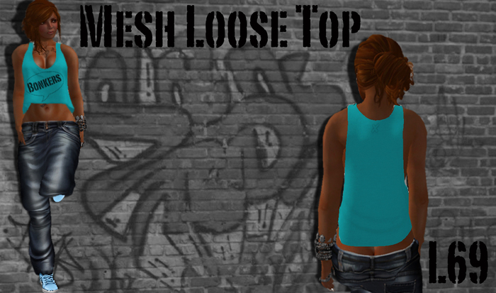 [C]hexx - Loose Tank Bonkers Aqua {mesh}