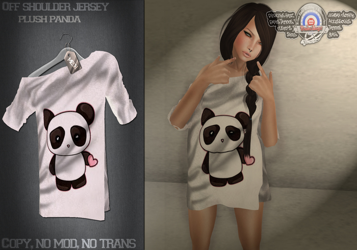 [UnderDogs] - Jersey Mesh Top - Plush Panda
