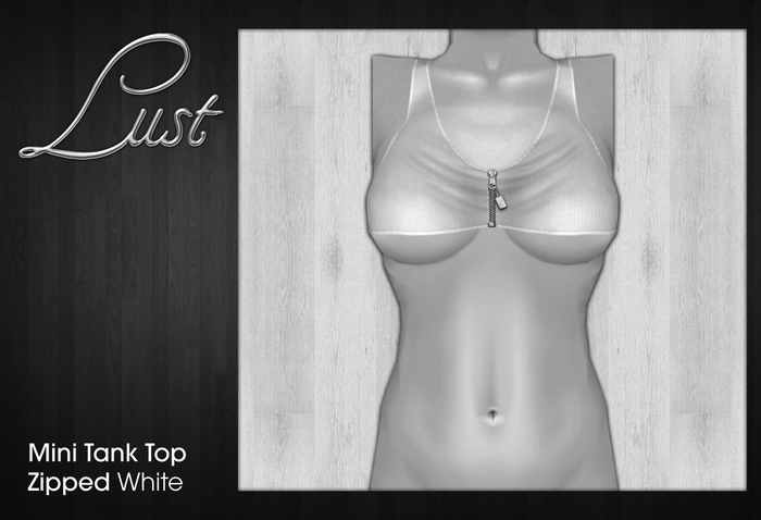 Lust - Mini Tank Top Zipped - White