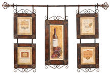 Tuscany Wine Metal Wall Hanging