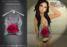 [UnderDogs] - Girls Overthrow Shirt - Dangerous Rose - Mesh 