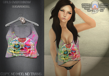 [UnderDogs] - Girls Overthrow Shirt - Sugarskull - Mesh 