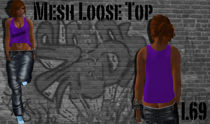[C]hexx - Loose Tank Bonkers Purple {mesh}